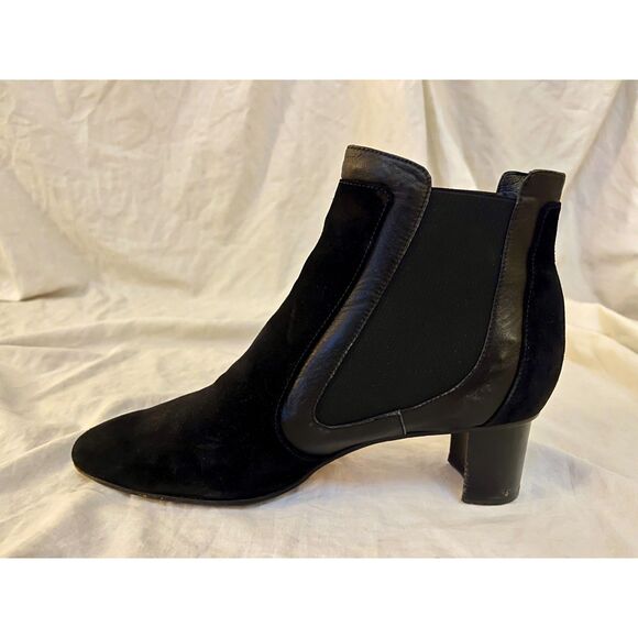 Sarah Flint Ankle Boots - 42 (US 11) - Black with Block Heel - Picture 3 of 8
